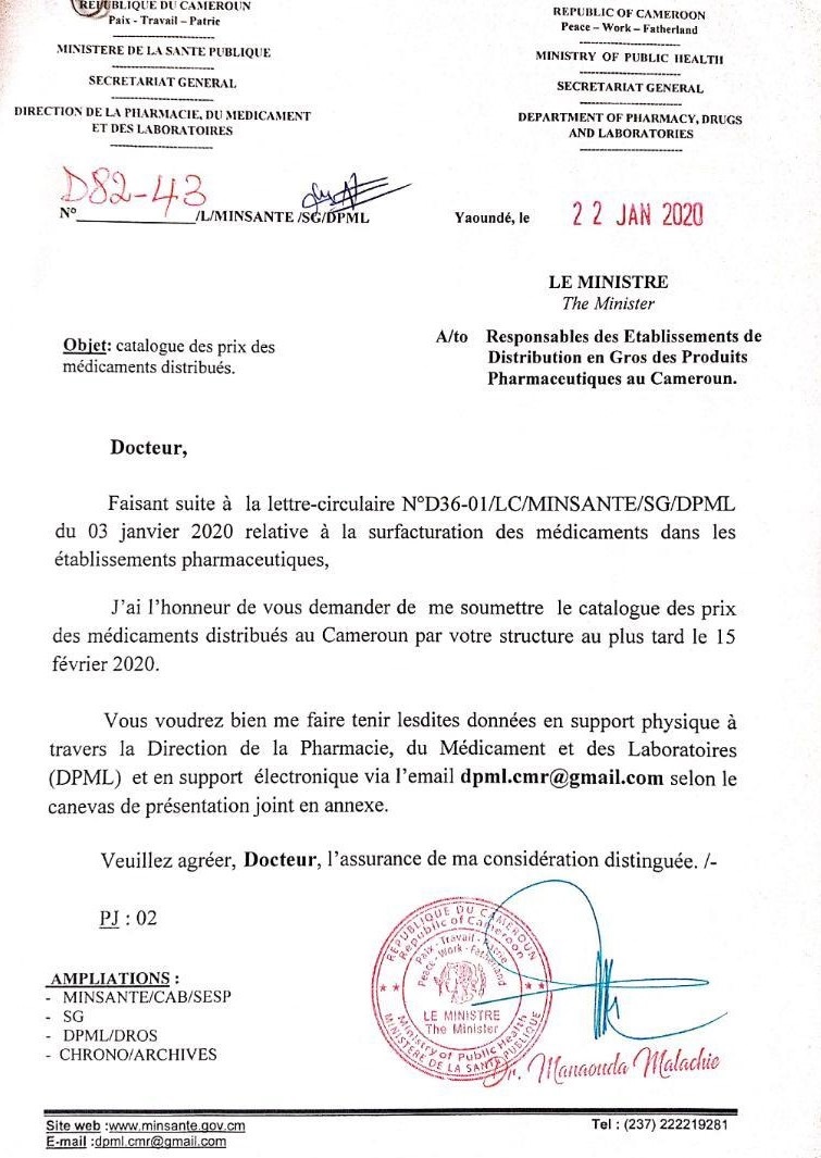 LettreCataloguePrixMédicamentsfévrier 2020
